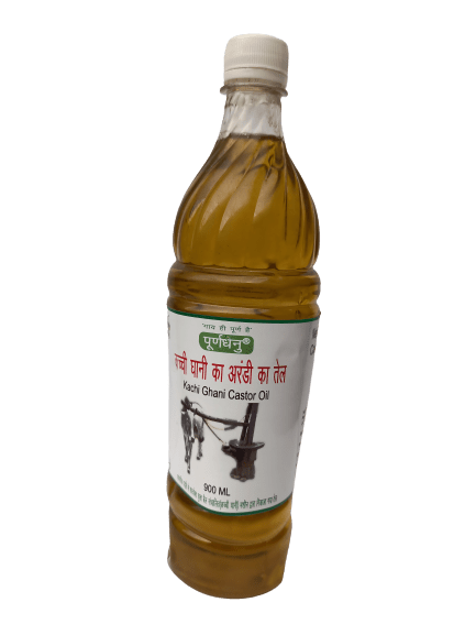 ,Kachi Ghani Castor Oil, 900ml
