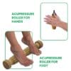Wooden Acupressure Roller for Feet & Hands